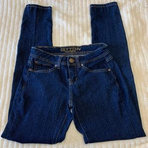 Gtton denim collection dark wash skinny jeans